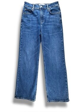 Denim Forum Aritzia The '90s Snatched Hi-Rise Wide Leg Jeans Size 28 Medium Dark